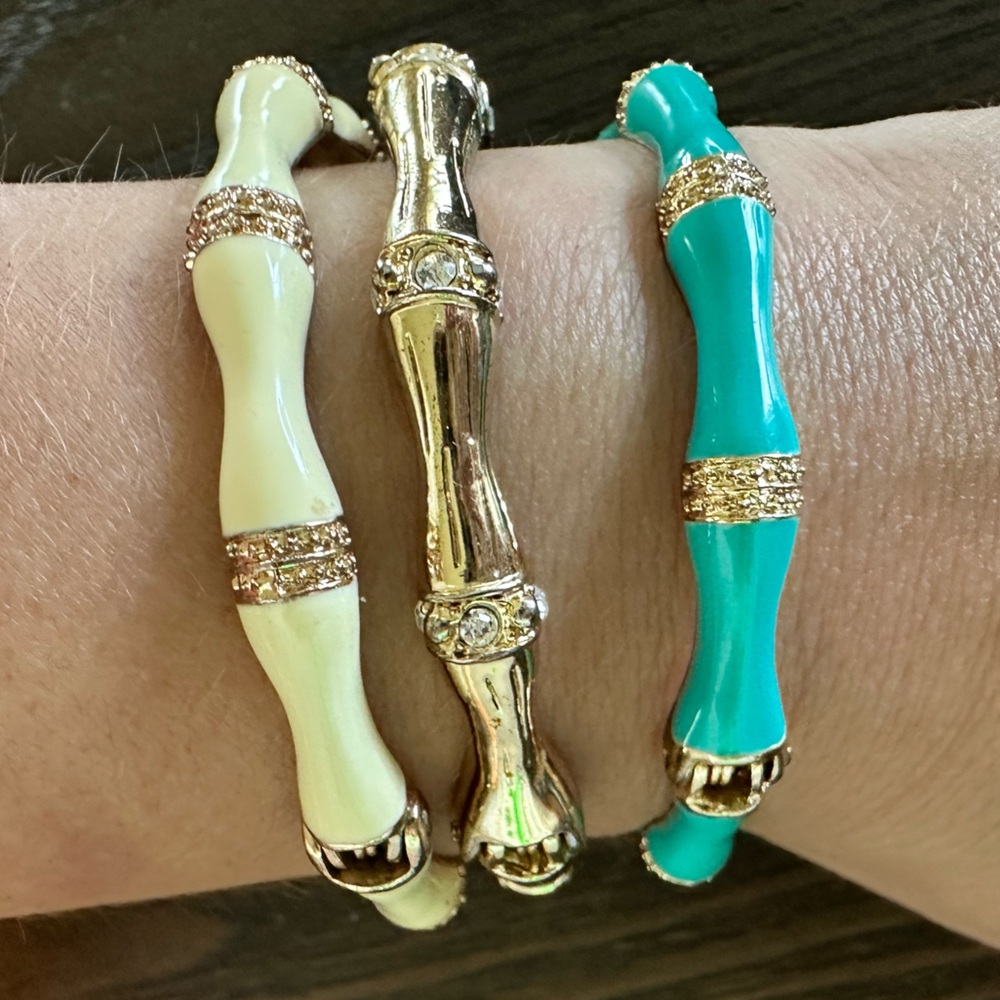 Lilly Pulitzer Hinged Bamboo Bangle Set